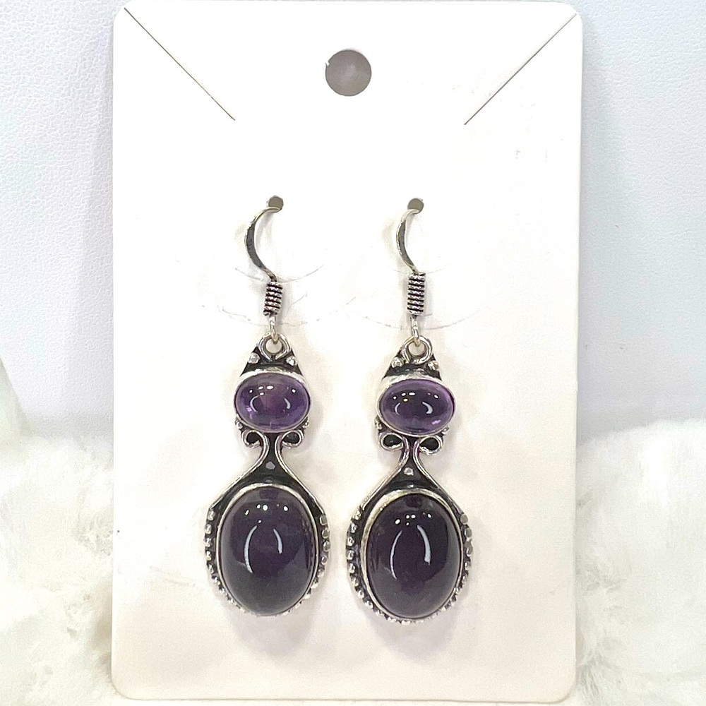 Amethyst 925 Gemstone Earring
